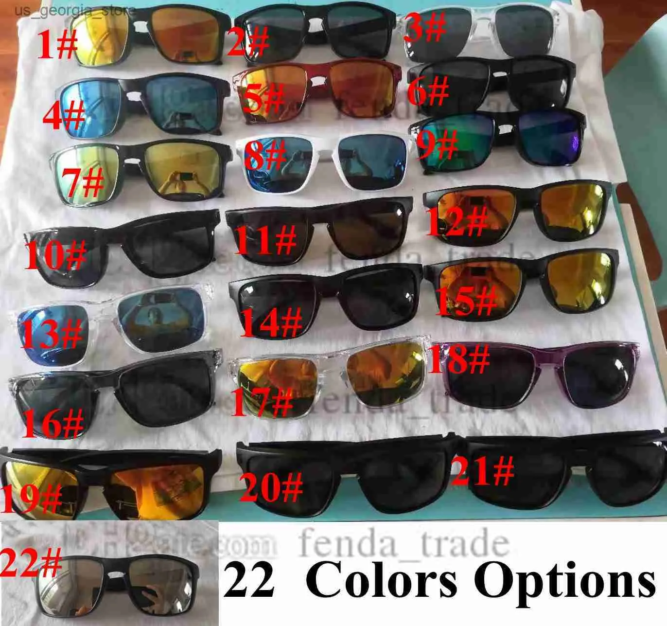 Sonnenbrille PROMOTION HOT Sonnenbrille Männer Modedesigner Quadratische Spiegellinse Sonnenbrille Unisex Klassischer Stil für Frauen UV400-Schutzlinse 10PCS 22 Farben Y24032