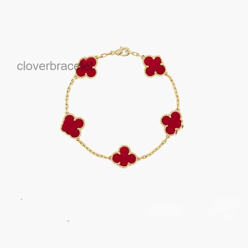 Van Clover Jewelry Bracelet Cleef 2024luxury four designer fashion charm bracelets for girls women 18K gold silver black white red green brand brac