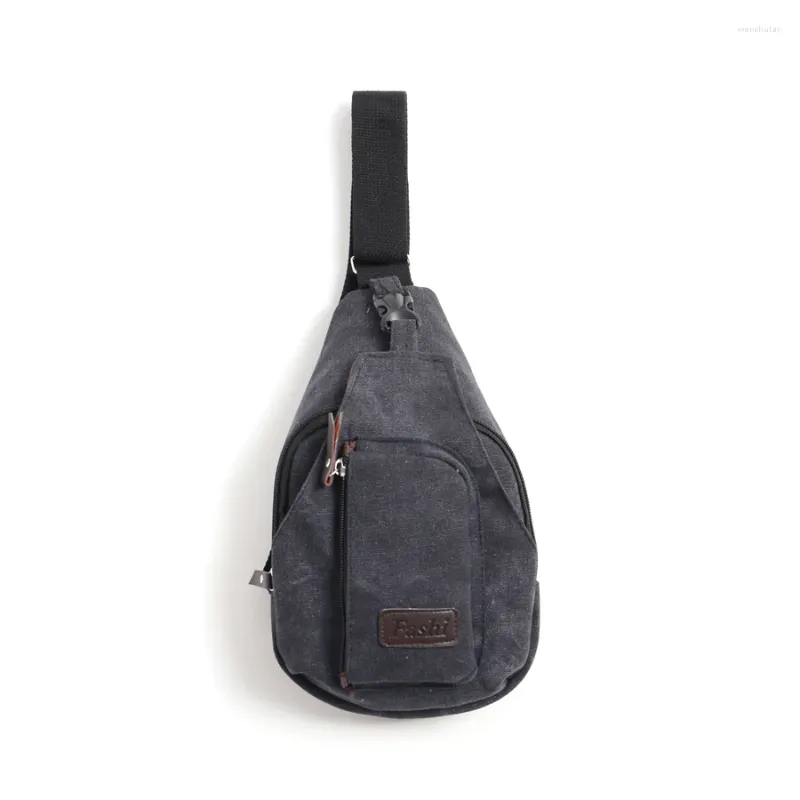 Sac grande capacité hommes poitrine simple bandoulière dos mâle toile voyage bandoulière sacs de messager cadeau pour BF Vesker