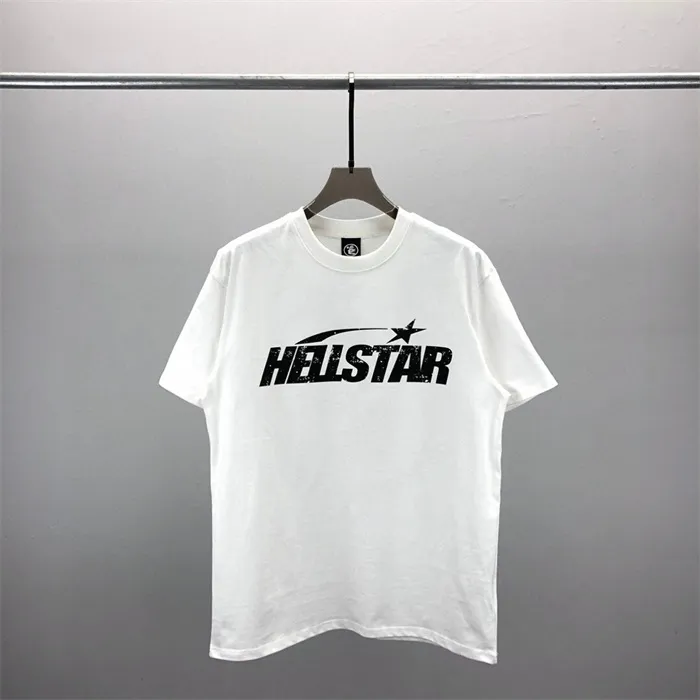 Moda camicia hellstar uomo Rappe Top High American marea marchio divertente divertente fumetto lettera inglese stampa allentata colletto tondo a maniche corte T-shirt TEE marea A20