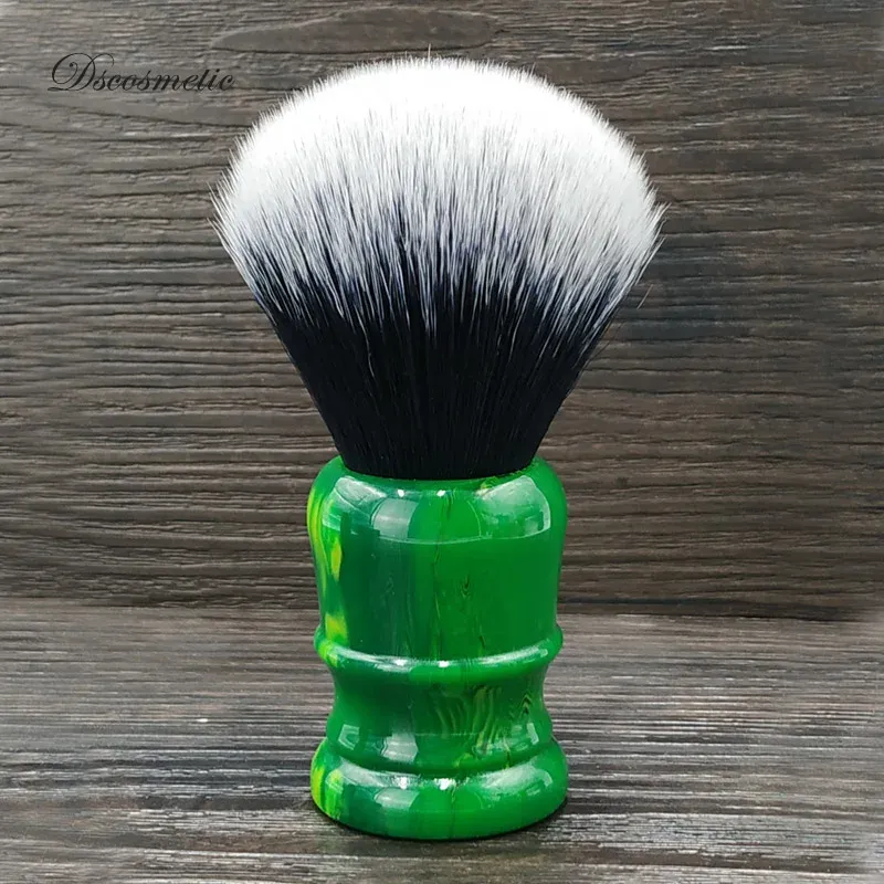 Brush dscosmetic 26mm vert empire resin handle tuxedo knots shaving brush with soft dense synthetic hair knots for wet shaving tools