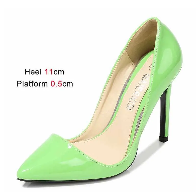 Dress Shoes Candy Colored Sexy Pointed Pumps 11CM European And American Party Womens Comfort Shallow Mouth Office High Heels Big Size H24032502