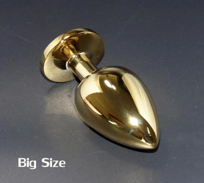 Big Size 40mm95mm Crystal Jewelry Insert Metal Butt Plug Stainless Steel Anal Plug Sex Toys Adult Products9914485