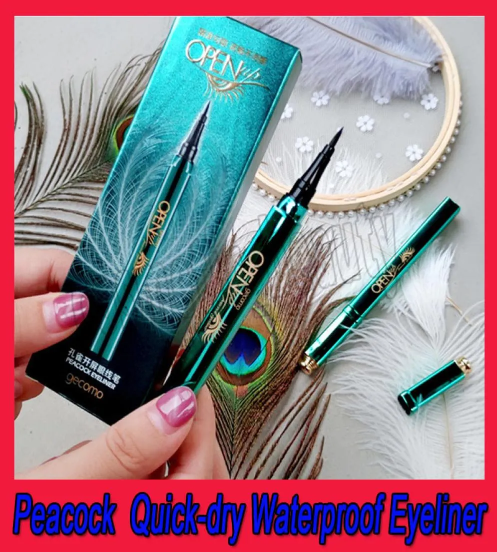 Peacock Eyeliner Pencil Liquid eye liner Waterproof Antisweat Lasting not dizzy Longwear Luxury eyeliner Cool black5762082