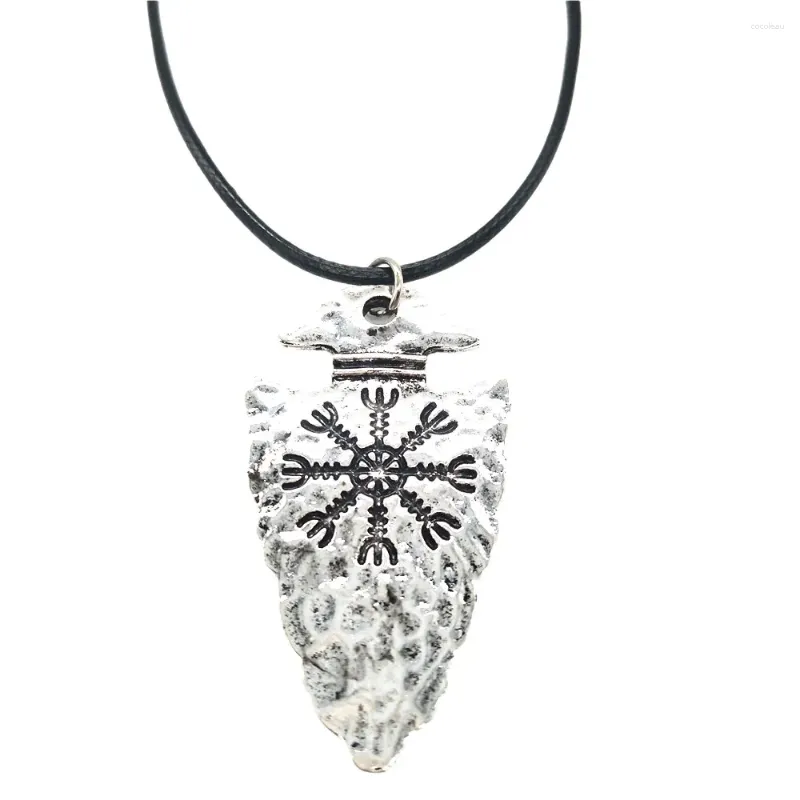 Pendentif Colliers Vegvisir Boussole Amulette Viking Bijoux Femme Collier Mâle Talisman Nordique