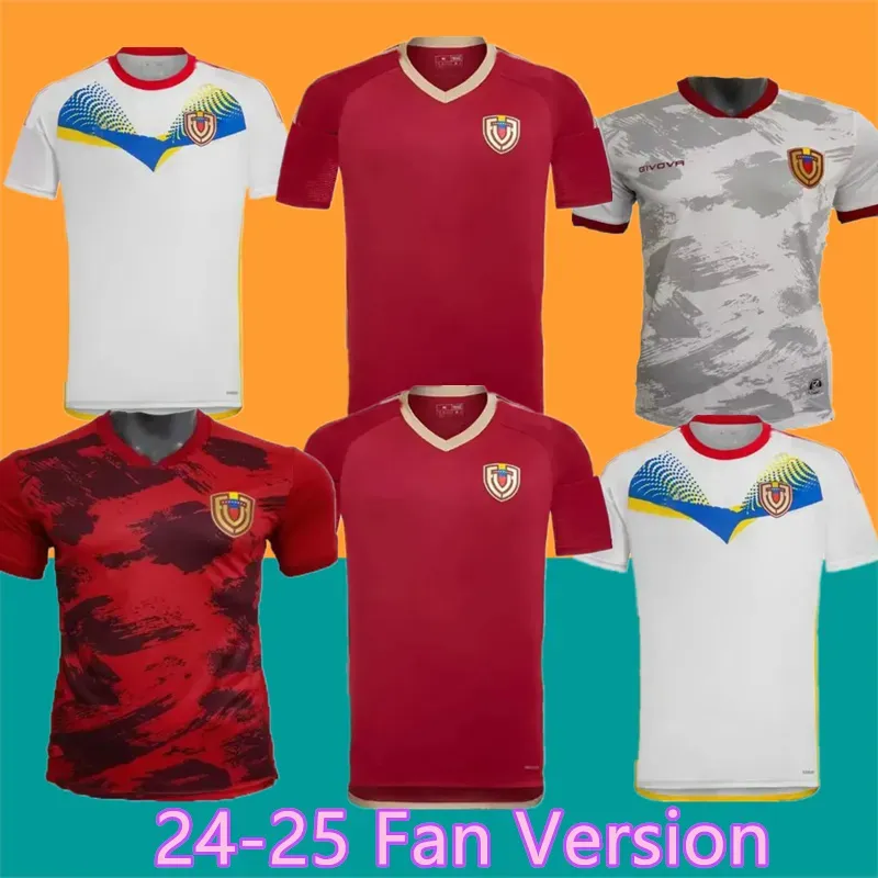 2024 Venezuela Fußballtrikots Moreno-Fußballnationalmannschaft Martinez Murillo Manzano 23 24 25 Heim-Auswärts-Fußballtrikots Soteldo Casseres Herren-Kits