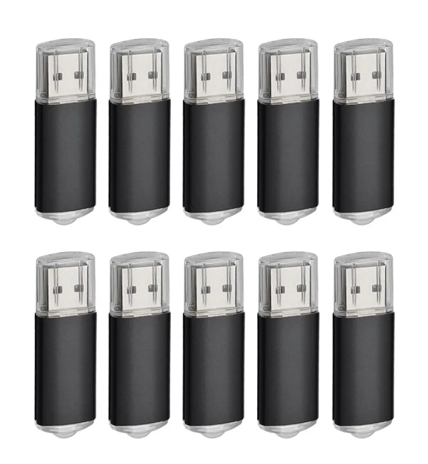 Toplu 10pcs 20pcs 50pcs 100pcs Dikdörtgen USB Flash Sürücüler 1GB Flash Pen Drive PC Dizüstü Bilgisayar Tableti Black3272938