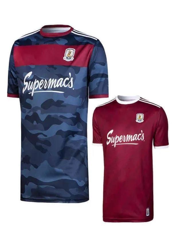 Maglia sportiva da uomo Home Away con ricamo a righe Galway5448536