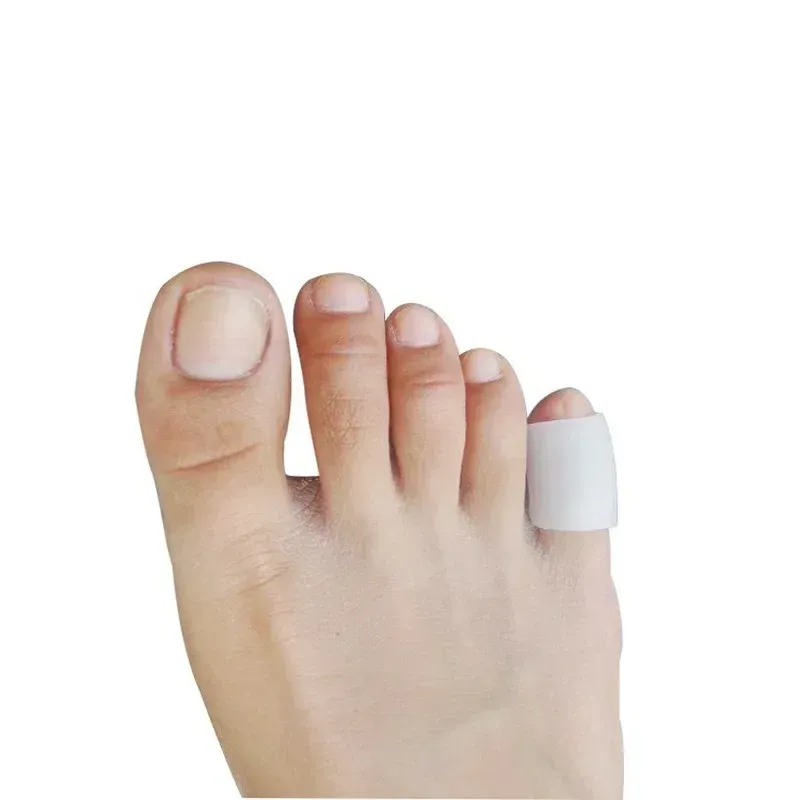 2 stks/partij Siliconen Gel Kleine Teen Buis Likdoorns Blaren Corrector Pinkie Protector Gel Bunion Teen Vinger Bescherming Gel Mouw