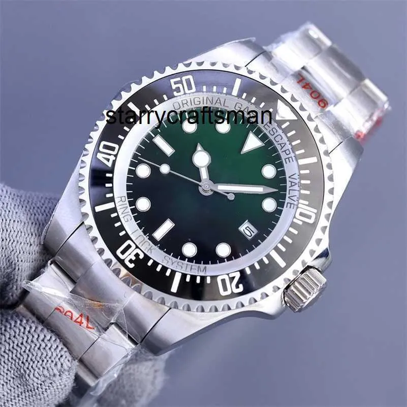 Automatyczne zegarek RLX Czyste stal 44 mm morski-dweller 126660 Ceramiczny ramka luksusowy luksusowy blokad