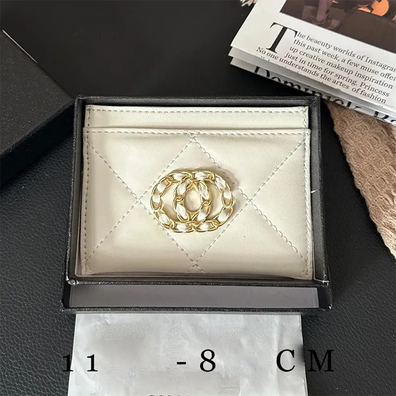 Womens Designer Card Holders Ladies Wallets Luxury Purses Mens Fashion Leather Bags High Quality Diamond Credit Card Holder Classic Bag Mini Purse CXG2403201-8