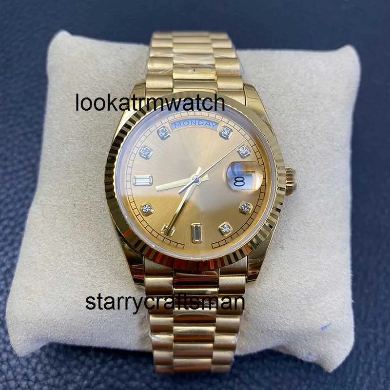 Herenhorloge Ro lx Horloge Hoge kwaliteit 36 mm Designer Week Kalender Automatisch mechanisch horloge met diamant 904l roestvrij staal en saffier met waterbestendigheid