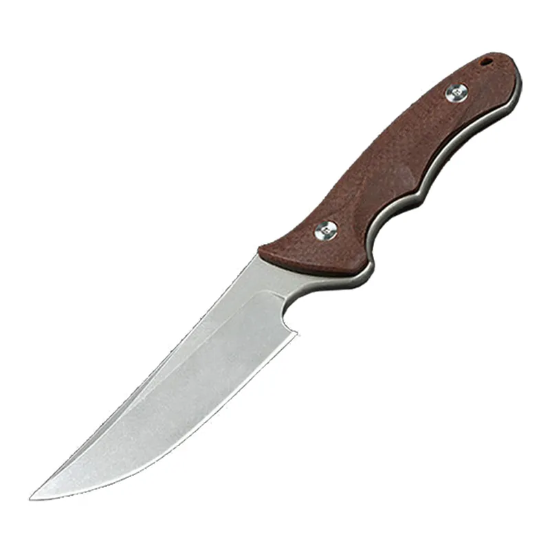 M7727 High End Prosty nóż 8cr14mov Stone Wash Prosty punkt Blade Pełny Tang Micarta Rączka na zewnątrz kempingowe przetrwanie Survival Stałe noża ostrza z Kydex