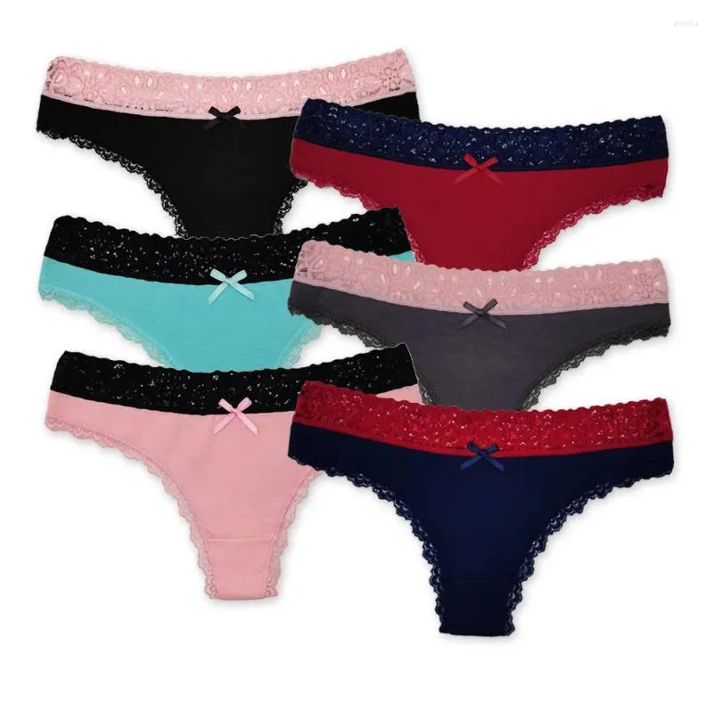 Culotte de femmes 5pcs / lot de dentelles de dentelle pour femmes coton dames string cort towear shorts en gros 87436