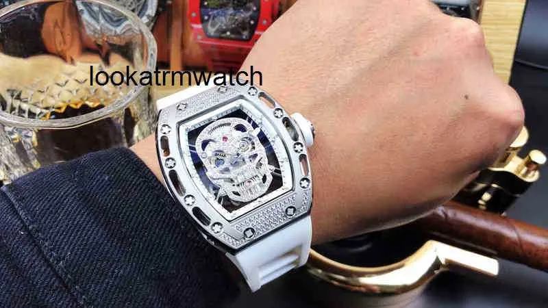 Desginer Mécanique Automatique L Montre Diamant Designer Rm5201 Étoile Multi-fonction Incrusté Mens Superclone Entièrement Automatique Mécanique