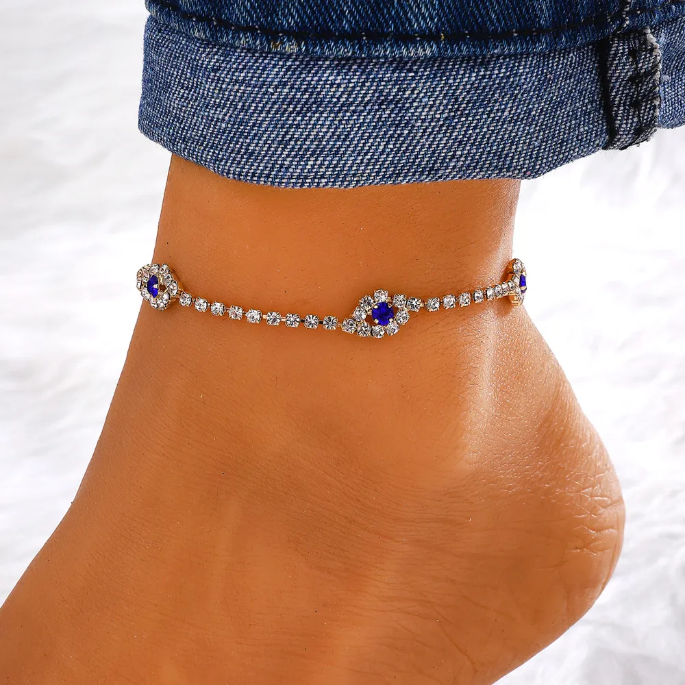 Anklets New Foot Jewelry Sier Anklet Link Chain For Women Girl Bracelets Fashion Wholesale Drop Delivery Dh6Zj