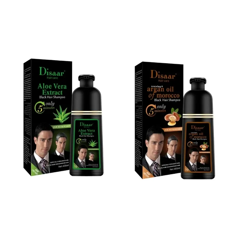 Shampoos Adult White to Black Shampoo 400ml Hair Shampoo for Men Woman Hair Dye Shampoo