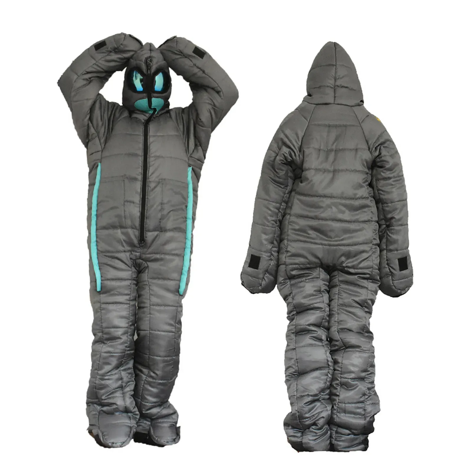 Gear Polyester Fiber Alien Camping Sleeping Bag Goose Dålig vinter sovsäck bärbar rolig full kropp campbäddsäckar varmt vandring