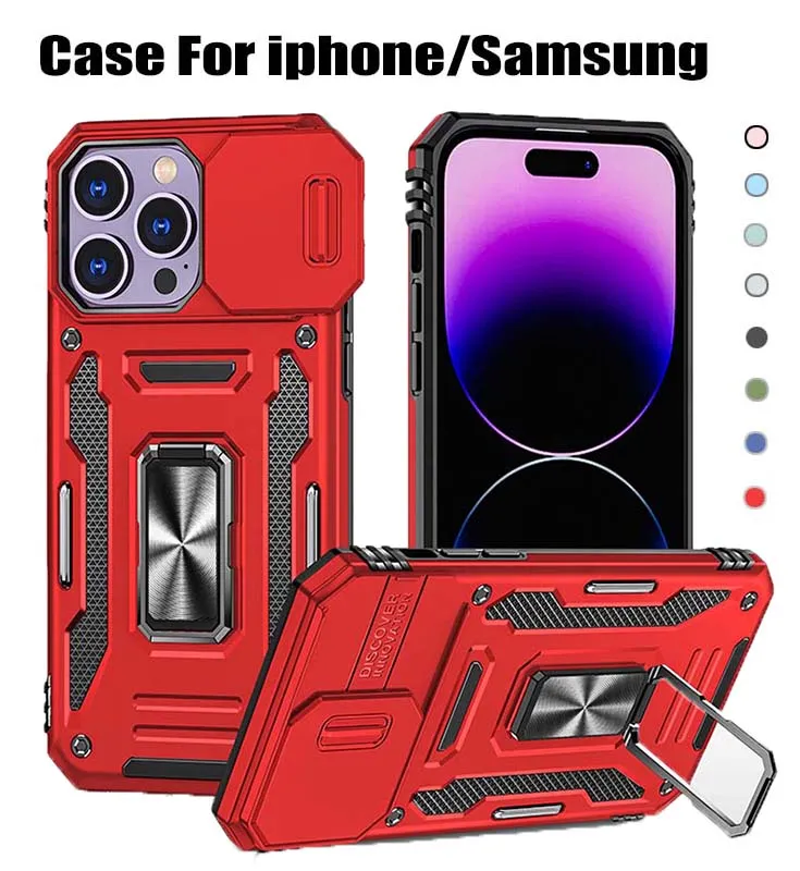 Shockproof Phone Cases For Iphone 15 14 Pro Max 13 12 mini Samsung S24 Ultra S23 FE S22 Plus A33 A05 A15 A25 A53 5G A14 A23 A34 A54 Hybrid Armor Case Bumper Silicone Cover