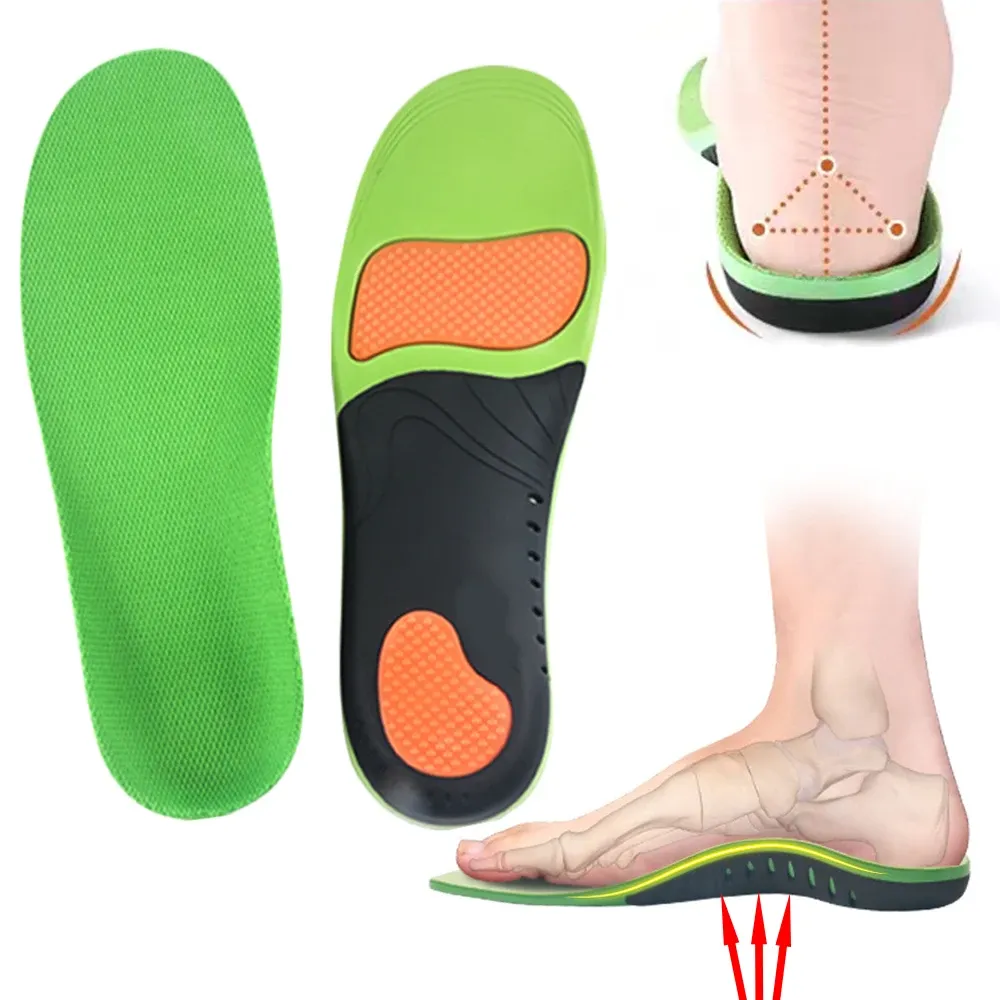 Insoles Flat Foot Orthopedic Insoles Arch Support Sport Shoes Pad Gel Orthotic Running Insula för män Kvinnor X/O Typ Benkorrigering