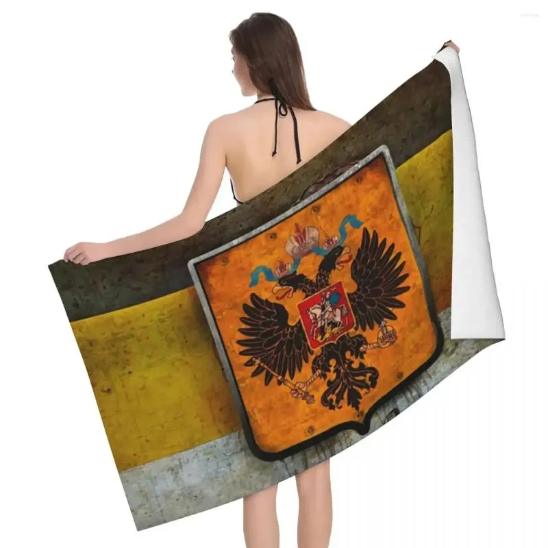 Handtuch, individuell, schnell trocknend, Mikrofaser, für Strand, Bad, superweich, Flagge von Russland, Wappen, Sauna, Badezimmerhandtücher