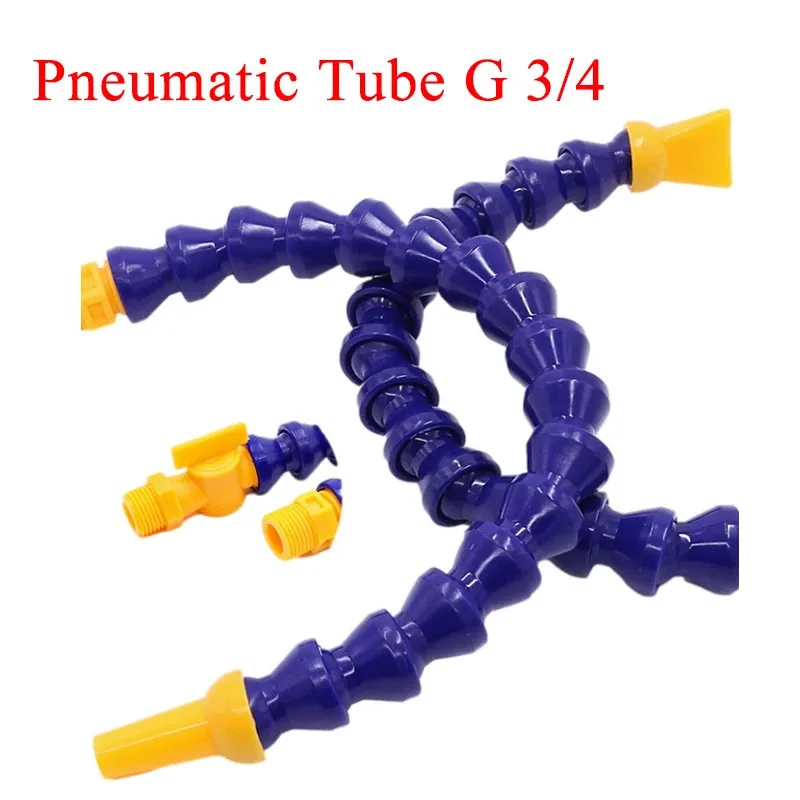Pneumatiskt rör G 3/4 g manlig trådplast Flexibel vattenoljekylvätskelang för svarv CNC -maskin 240311