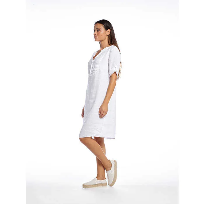 chinese dress ladies Cremona Linen Skirt White main image 1