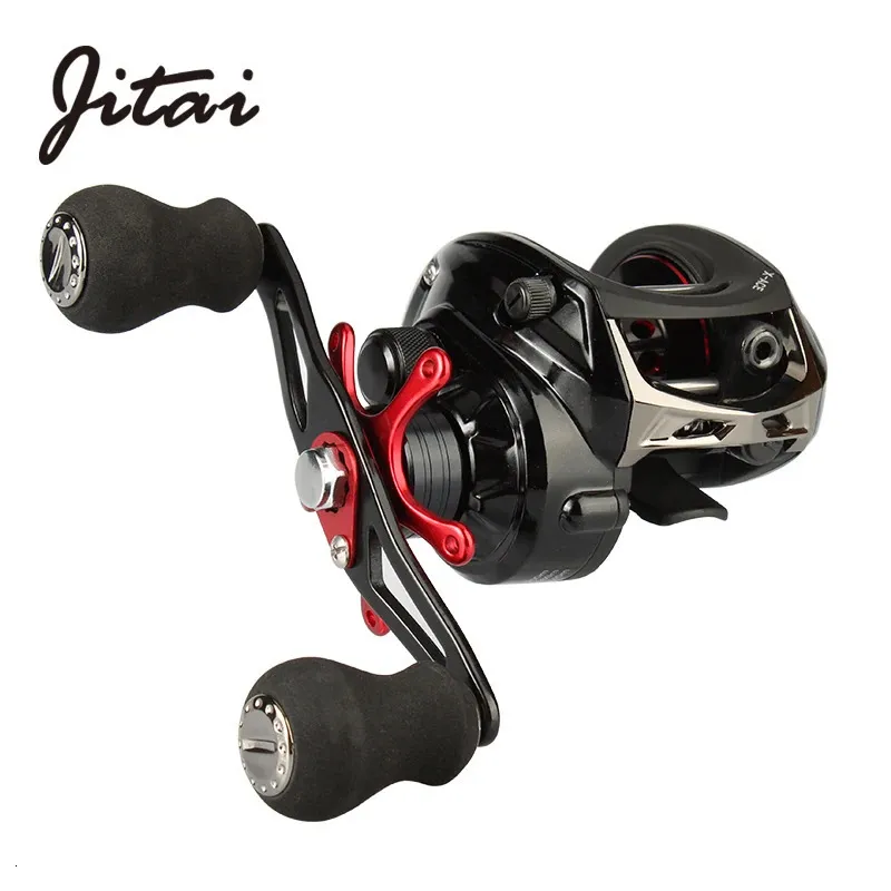 Jitai Baitcasting Fishing Reel utrustad PE 4 Strängar Linje 8 kg Bromseffekt 141BBS KVALITET Ultra Light Wheels Karp Lure Fishing 240312