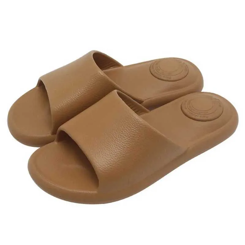 Tofflor Nytt mode sommarpar fast färglättnad Flat Slides Lithe tunna sandaler för kvinnor män hem inomhus flip flops01mcjy h240322