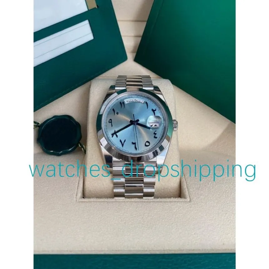 Fashion Mens Watch DayDate 40mm Roman Sifferals Dial Ref 128239 Series 2813 Högkvalitativ rörelse Sapphire Glass Style Sports Wrist318s
