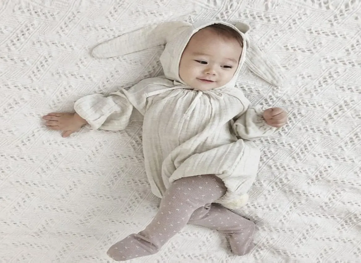 新生児のベビーボディスーツスプリングホワイト長袖幼児少年衣類韓国デザインコットンベビー服POGHINコスチューム12204684