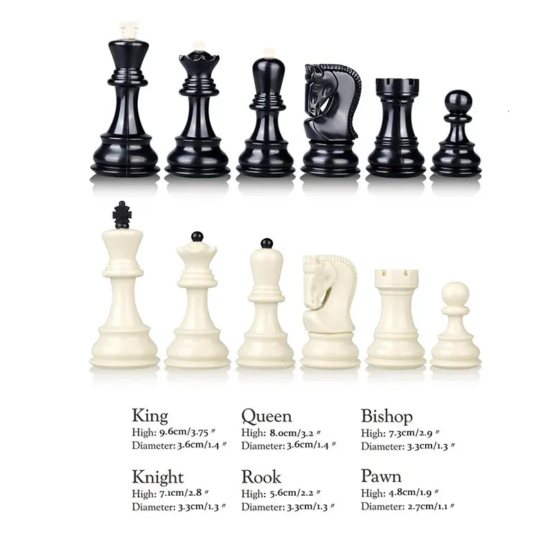 32 Medieval Plastic Chess Pieces Set King Height 6... – Grandado