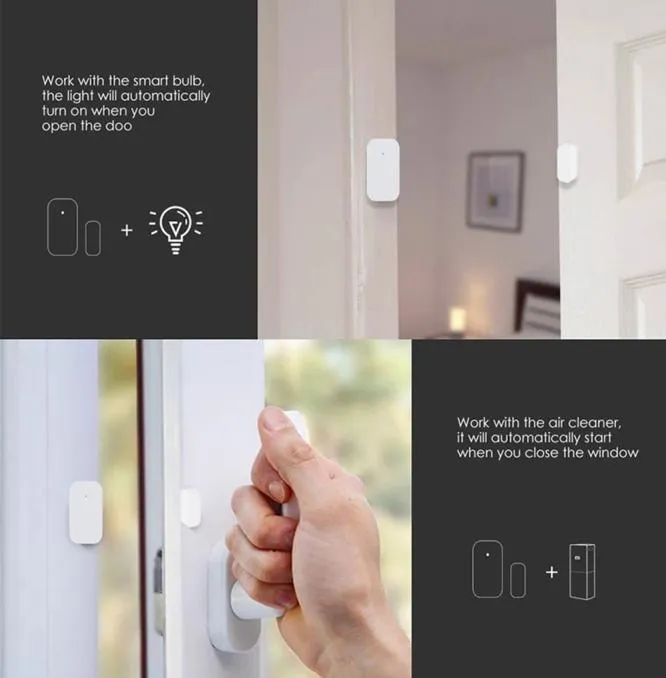 Czujnik okna drzwi Aqara Zigbee 30 połączenie bezprzewodowe Smart Mini Work z App Mi Home dla Xiaomi Mijia5125471