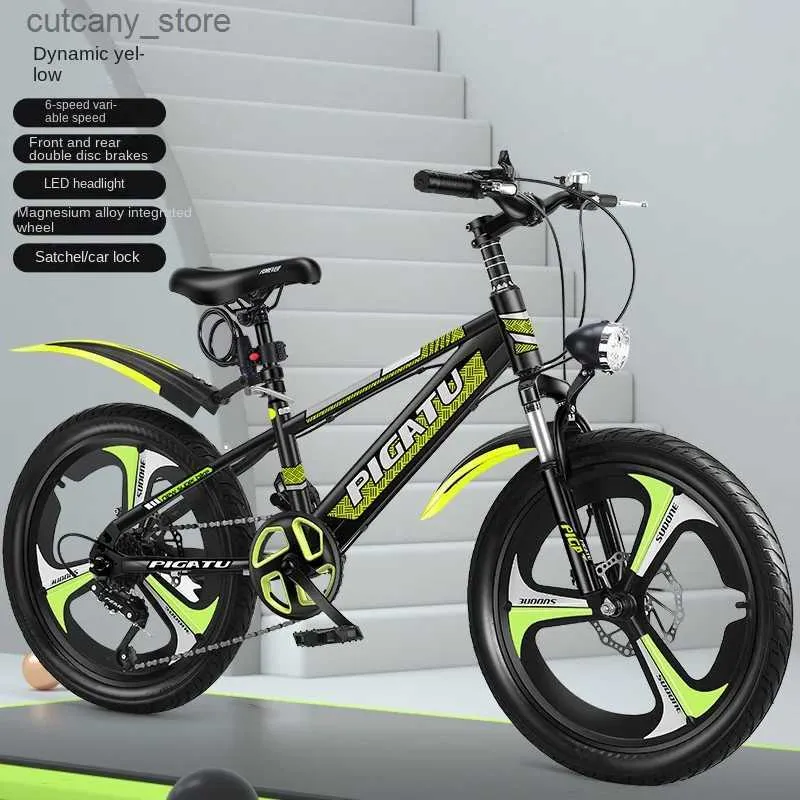 Cyklar rida-ons Wolface 2022 Student Bicyc Variab Speed ​​Bicyc 20 tum 22 tum 24 tum variab hastighet Mountain Bike Childrens Bicyc Ny L240319