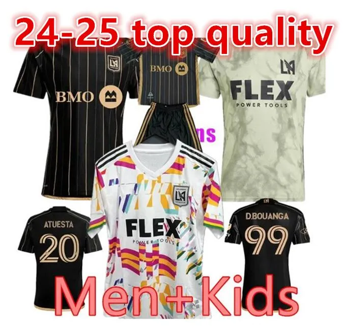 Fan- och spelare version 24 25 LAFC Soccer Jerseys 2024 2025 Vela Chiellini Acosta D.Bouanga Kaye Rossi Los Angeles FC Football Shirts Kids Kit C.OLivera66