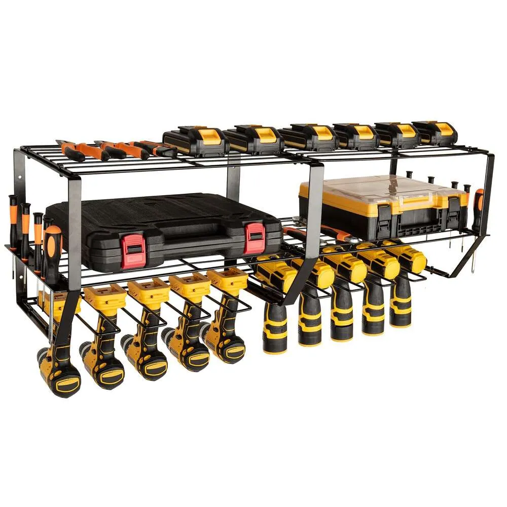Heavy Duty Power Tool Organizer - Wall Mount Garage Storage Rack with ...