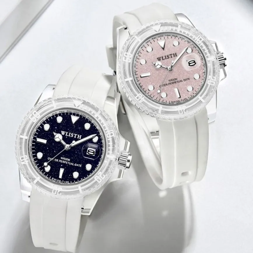 2021ss mulheres relógios luxurys designers calendário luminoso 40mm relógio de quartzo senhoras relógio de silicone banda relógio feminino estudante tendência 2681