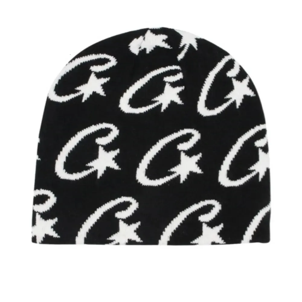 Chapeau de rue punk pour hommes, ornements hip-hop dans les années 1990, chapeau chaud en laine tricotée, bonnet en laine y2k 240307