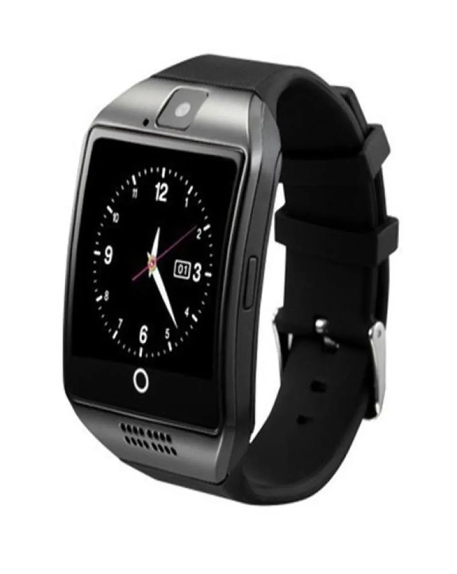 Q18 Smart Watches Bluetooth Armband Smartwatch TF SIM Card NFC med kamerachattprogramvara Kompatibla Android -mobiltelefoner med RETA1711092