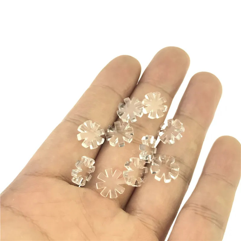 12x3mm Vetro Fiocco di neve Scaglie Filtro per tubi Schermo Pyrex spesso 8 Fori per l'aria Petalo Tubi di vetro Stile Ciotola Schermi di ricambio