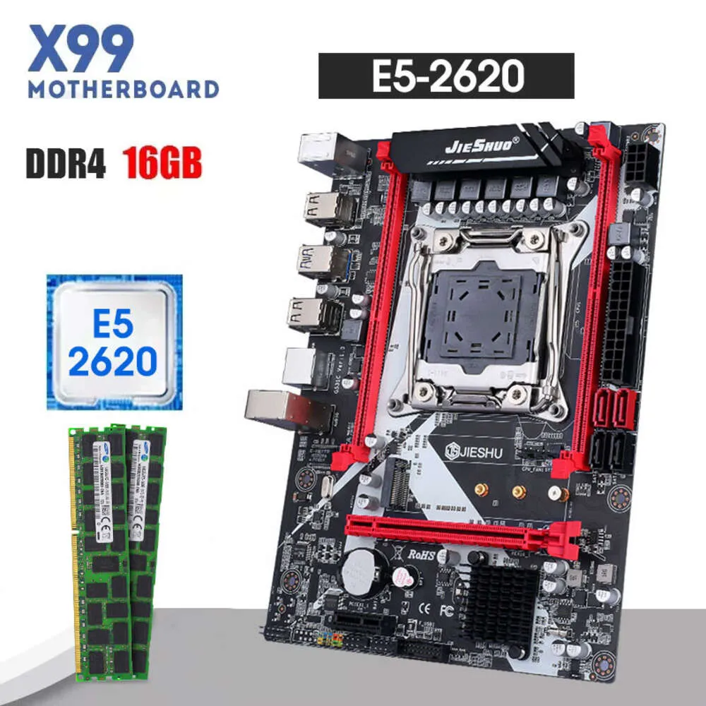 Kllisre X99マザーボードコンボキットセットXeon E5 2620 V3 LGA 2011-3 CPU 2PCS X 8GB = 16GB DDR4メモリ