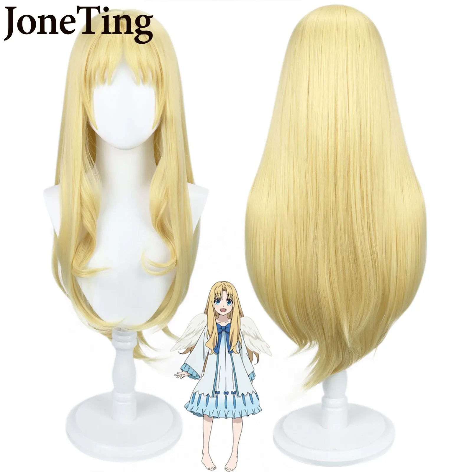 Wigs JT Synthetische Filo Cosplay Wig Anime The Rising of the Shield Hero Costume Angel Role Play Long Yellow Hair With Pony Lolita Pruik