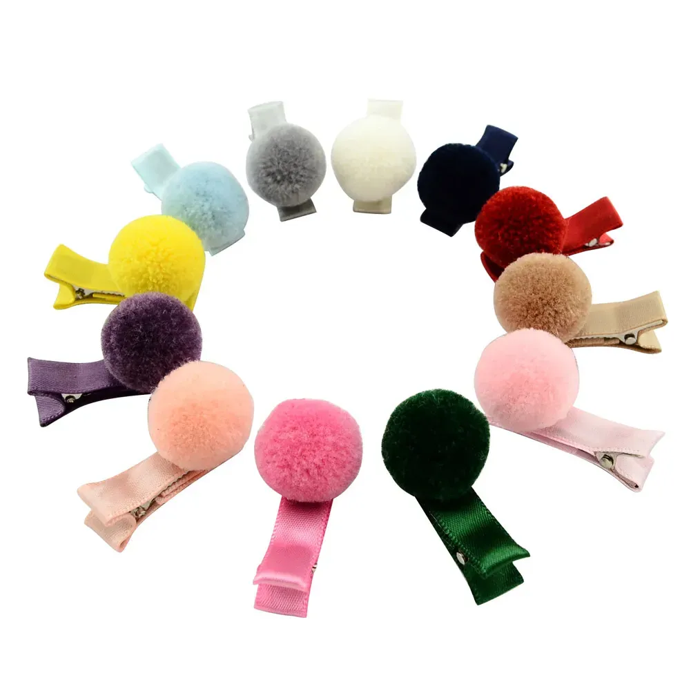 baby Hair clips Cute princess headwear hairpins children ball decor hair accessories soft ribbon barrette kids hairbands hair clippers