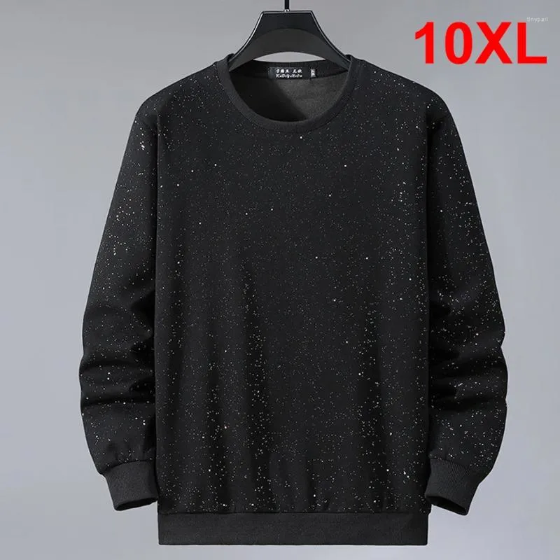 Men's Hoodies Plus Size 10XL Sweatshirts Men Star Spot Print Sweatshirt Fashion Casual Pullover Male Sprint Autumn Big