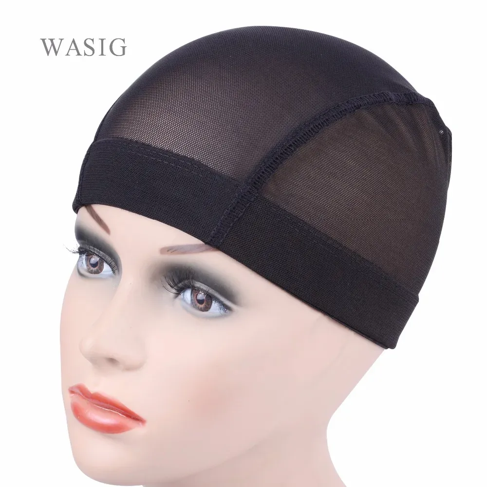 Redes de cabelo 12 Pçs / lote Preto, Bege Malha Cornrow Wig Caps Mais Fácil Costurar no Cabelo Esticável Tecelagem Cap Elástico Nylon Respirável Malha Net Hairnet