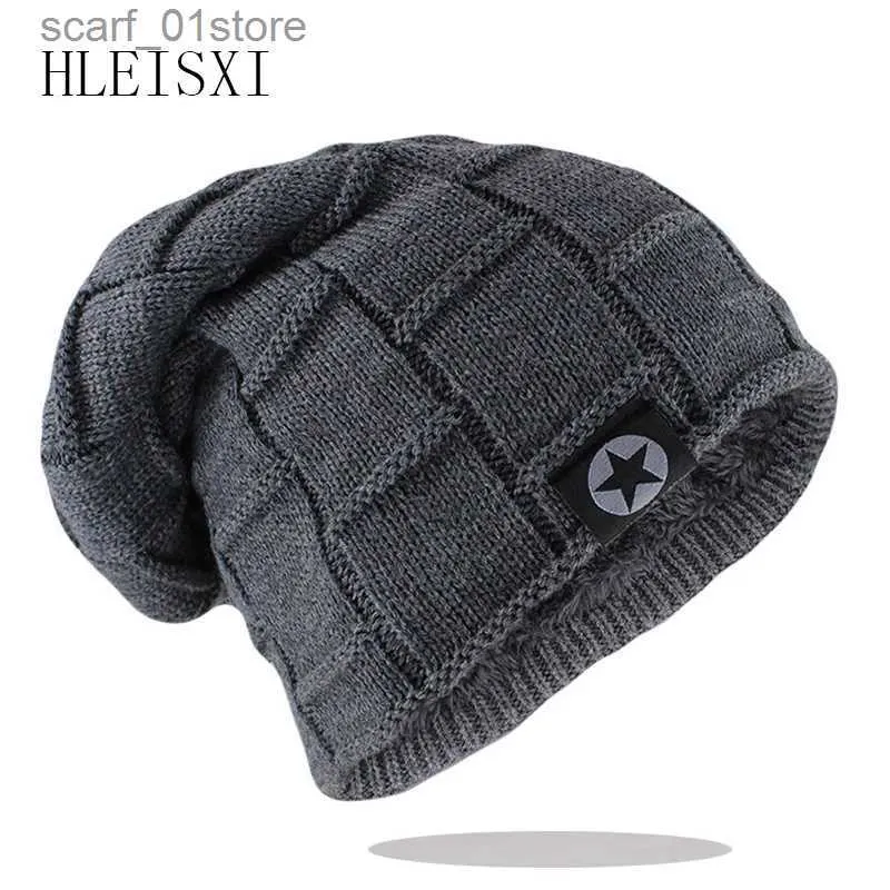 Conjuntos de lenços de chapéus Novo gorro unissex de malha de lã quente chapéu de inverno grosso macio elástico adequado para homens e mulheres moda Skullies BeanieC24319