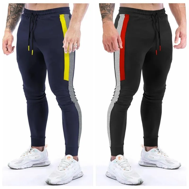 Mens Pants Mens Egzersiz Gym Track Sweatpants Joggers Sıradan Nefes Alabilir Şerit Egzersiz Fitness Erkek Koşu Spor Pantolonları