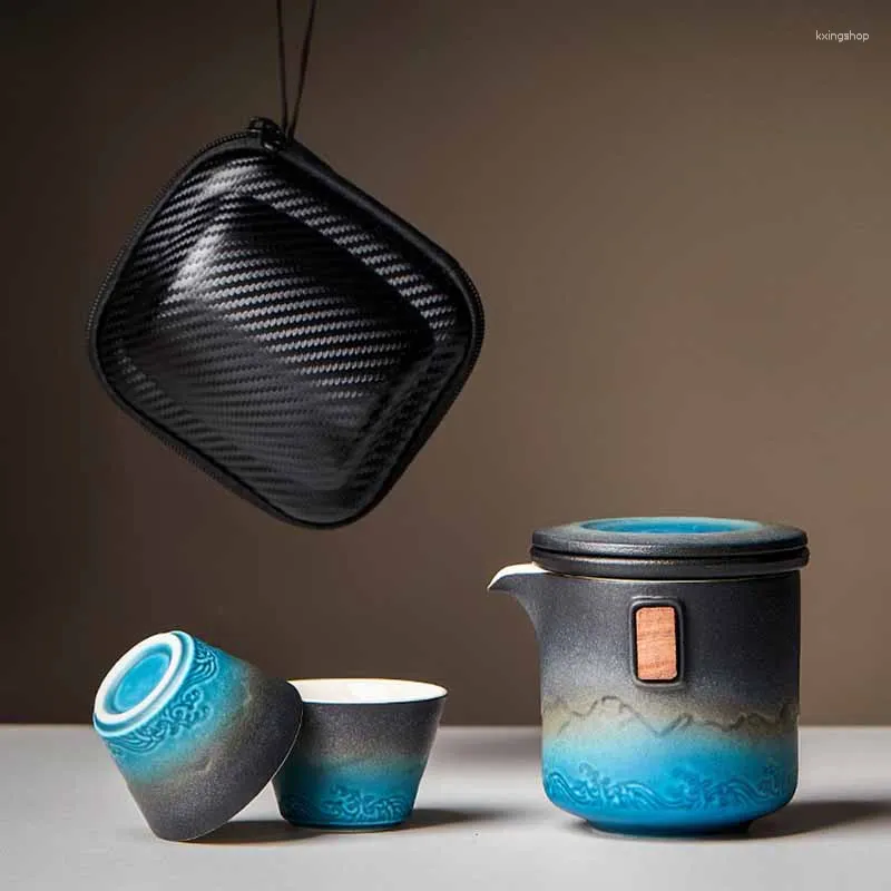 Tassen Keramik Outdoor Reise Tragbare Teetassen Mit Tasche Luxus Tassen Sets Vintage Kaffeetasse Personalisierte Handgemachte Geschenk Für Freunde