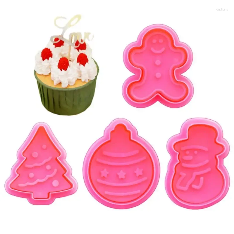 Baking Moulds Christmas Cookie Molds Handmade Crafts Supplies Tree Snowman And Strawberry Shape For Xmas Festival Party