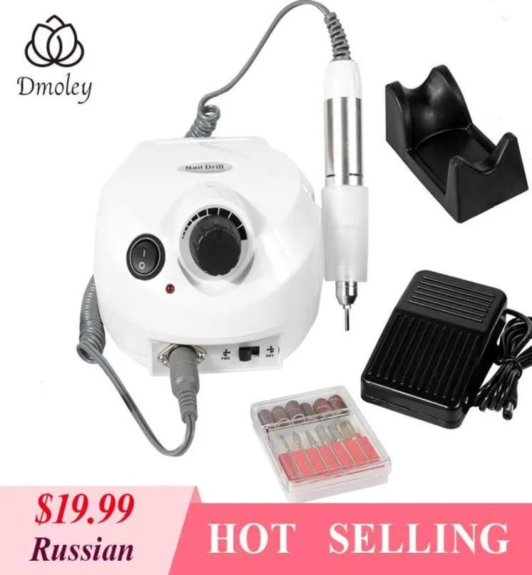 35000 rpm Electric Nail Drill Machine Electric Manicure Machine Borr Tillbehör Pedicure Kit Ceramic Nail Borr Bit Nail Tools9056412